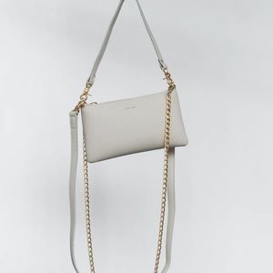 Angela Roi Zuri Multifunction Pouch Crossbody Gold Chain Cloud Vegan Leather